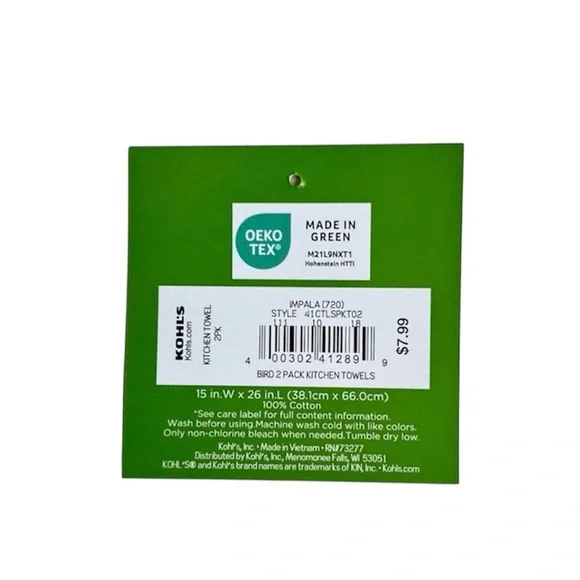 Hand Crafted Colorful Hummingbirds Butterflies Hanging Hand Towel Crochet Top - Picture 6 of 8